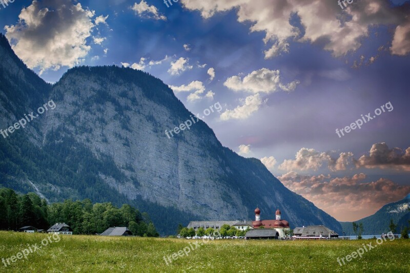 Mountain Germany Bavaria Alps Landscape