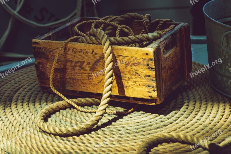 Drink Coca Cola Crate Ropes Ship