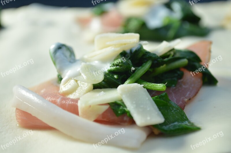 Ham Spinach Lunch Food Nutritious