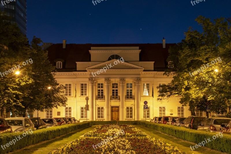 Warsaw Architecture Lights Building Travel