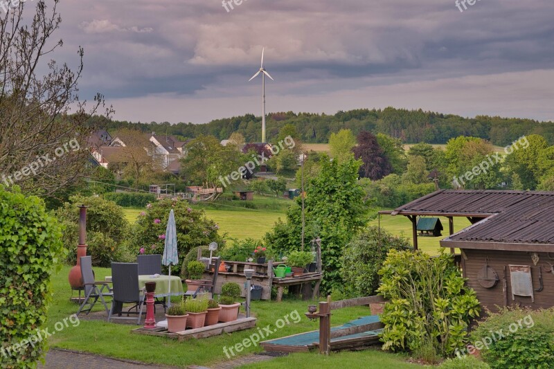 Garden Wind Power Landscape Pinwheel Nature