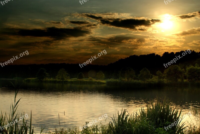 West Nature Clouds Landscape Twilight