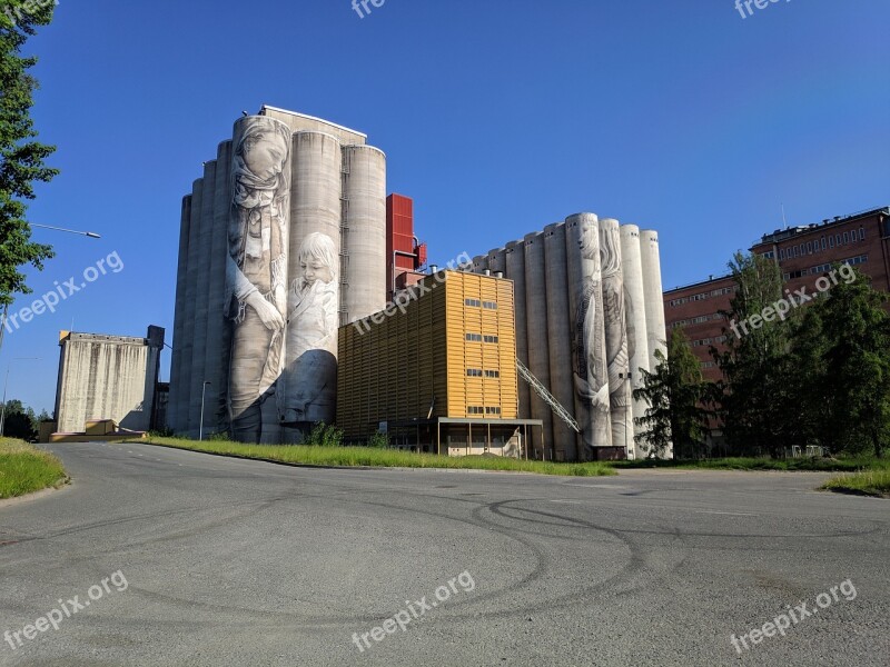 Finland Mural Silo Graffiti Mill