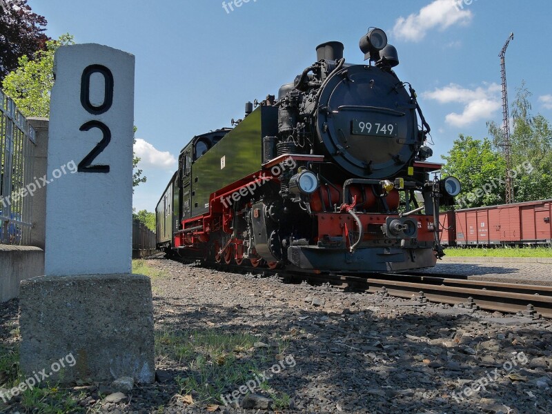 Steam Locomotive Zittau Mileage Railway Station Narrow Gauge Railway