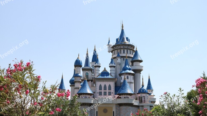 Castle Blue Fairy Tale White Free Photos