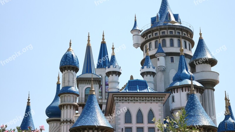 Castle Blue Fairy Tale White Free Photos