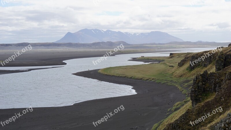 Iceland Water Landscape Nature Wilderness