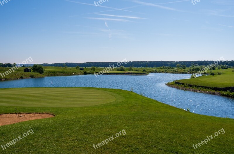 Golf Course Golf Sport Green Grass