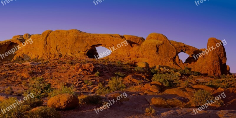 Arches National Park North Window Arch South Windows Arch Arch Utah