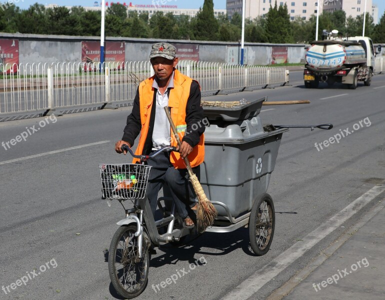 City Street Sanitation Cleaning Of Garbage Transport