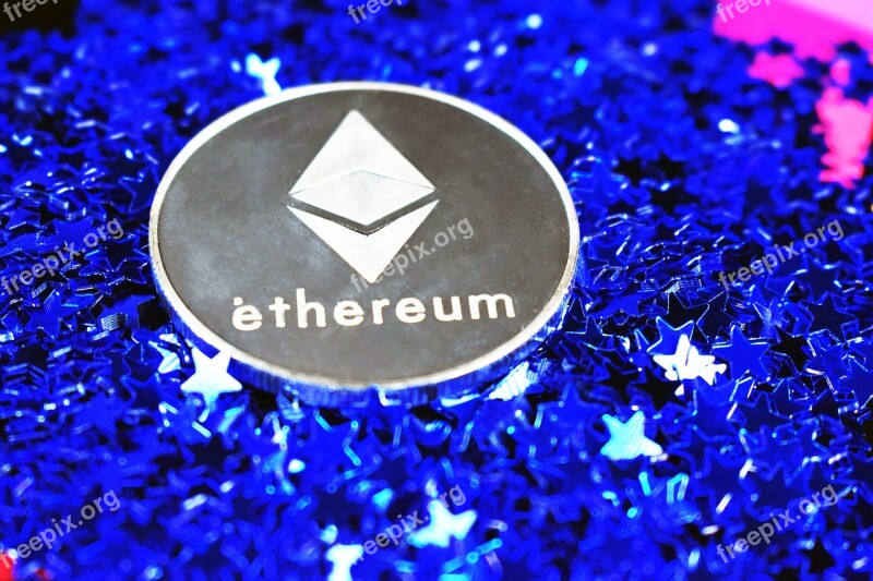 Ethereum Coin Silver Stars Ether Ether Coin