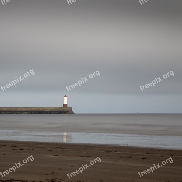 Lighthouse Coast Sea Ocean Water