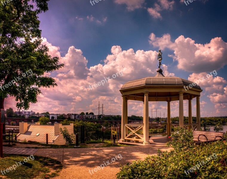 Landscape Philadelphia Gazebo City Urban