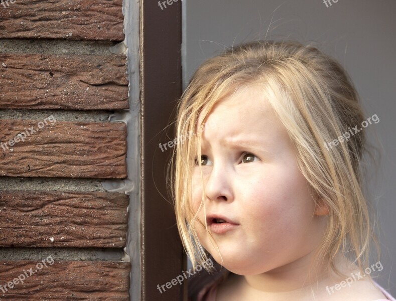 Child Girl Cute Portrait Childhood