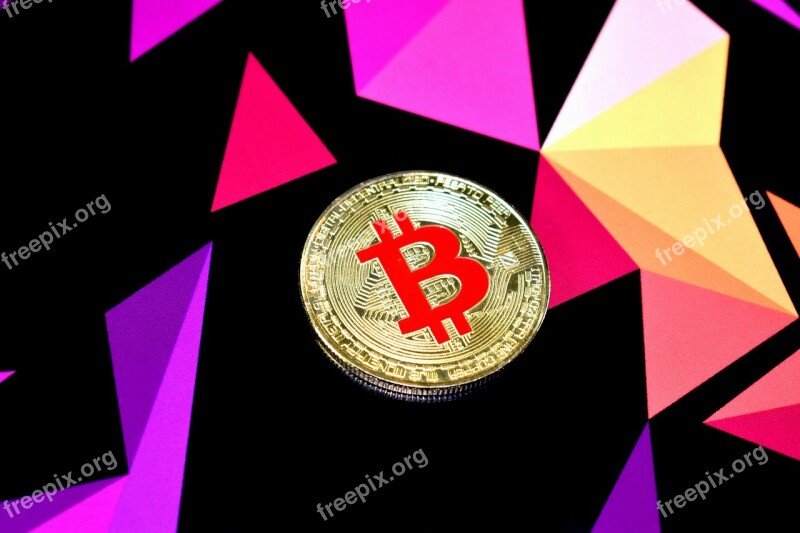 Colored Bitcoin Red Bitcoin Gold Red Bitcoin Bitcoin Cryptocurrency