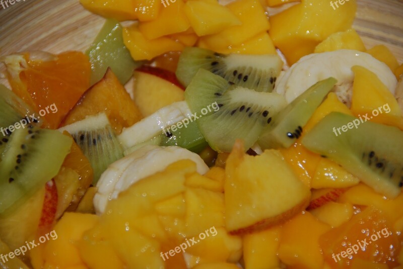 Fruit Salad Mango Kiwi Banana Orange