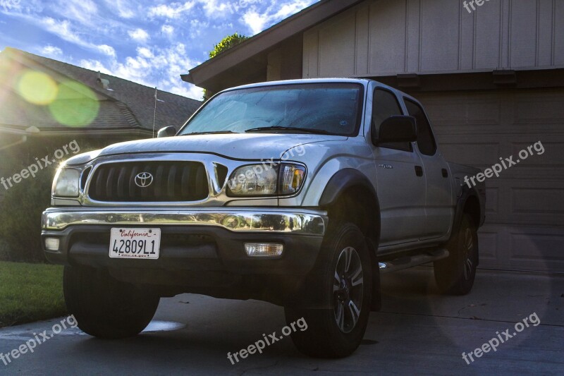 Truck Sky Lens Flare Colorful Tacoma