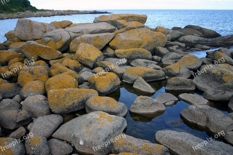 The Stones Sea Beach The Coast Sky