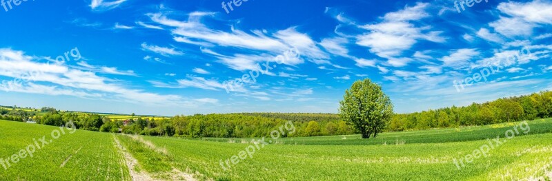 Poland Village Field Landscape Rest