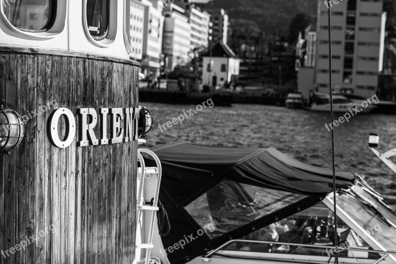 Port Water Ships Boats Fjord