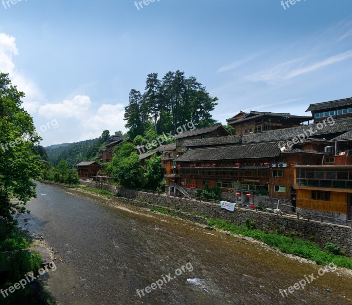 Building Houses Miao Landes Landes Miao Village