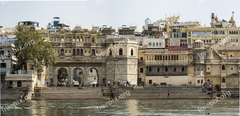 Udaipur India Architecture Lake Rajasthan