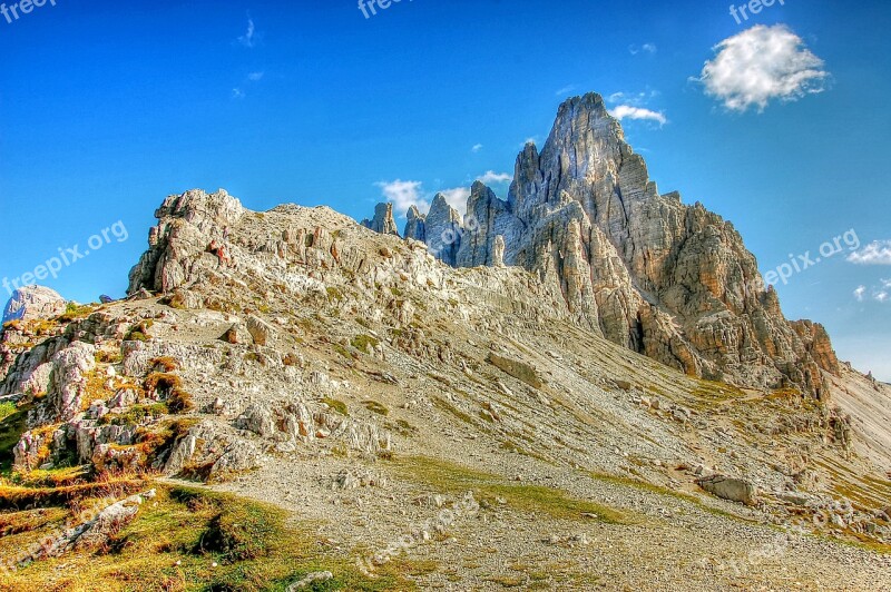 Paternkofel Dolomites Alm Nature Rubble Field