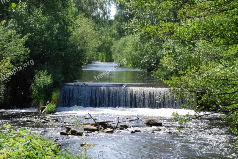 River Bach Waterfall Nature Landscape