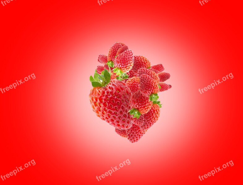 Strawberry Isolated Background White Healthy