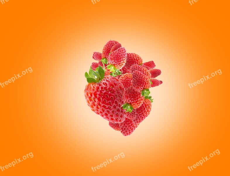 Strawberry Isolated Background White Healthy