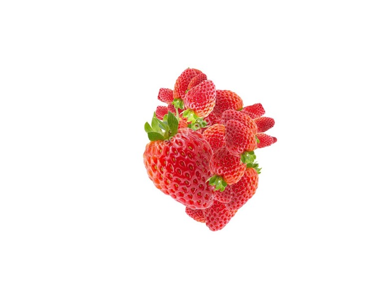 Heart Form Strawberry Background Strawberries