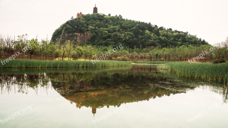 Nantong Wolf Mountain The Scenery Scenery Reflection