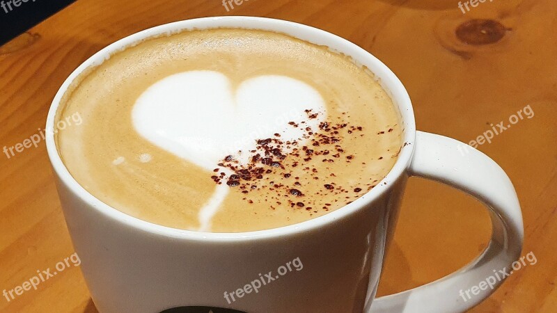 Coffee Hart Cup Love Cafe