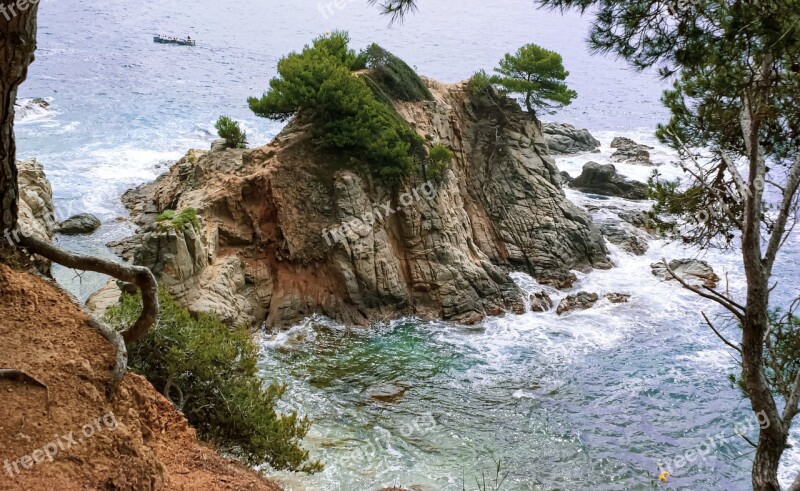 Sea Beach Rock The Coast Spain