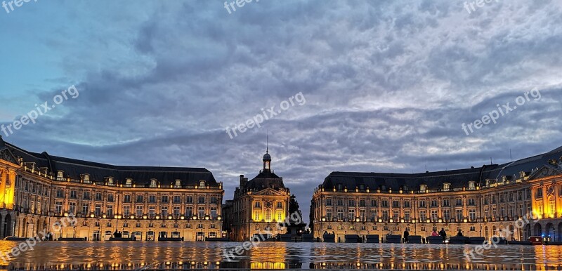 Water-level France Bordeaux Clouds Sky