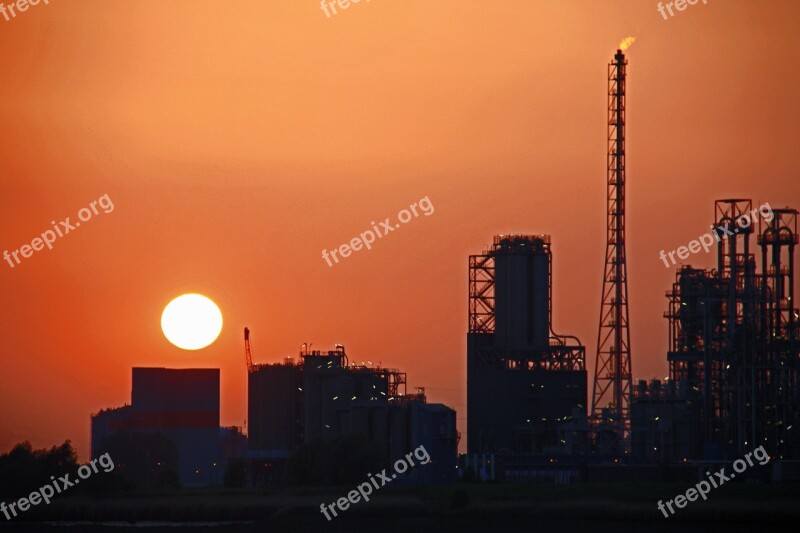 Industry Sunset Heaven Energy Twilight