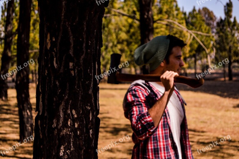 Wood Axe Lumberjack Tree Hatchet