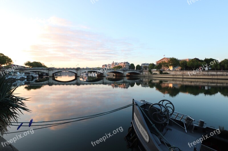 Paris Morning Dawn Sunrise Calm