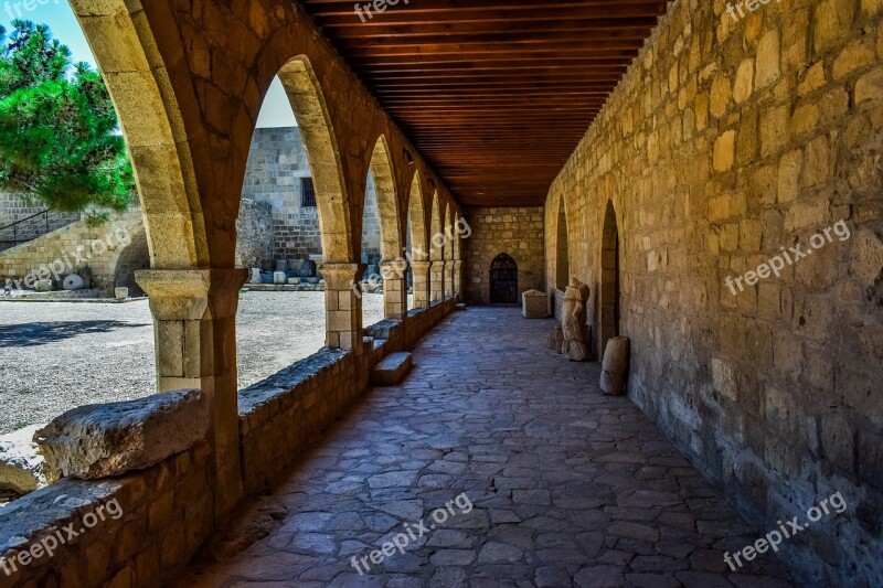 Stoa Columns Stone Building Architecture