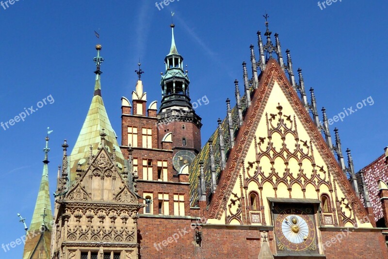 Wroclaw Town Hall Facade Gable Silesia