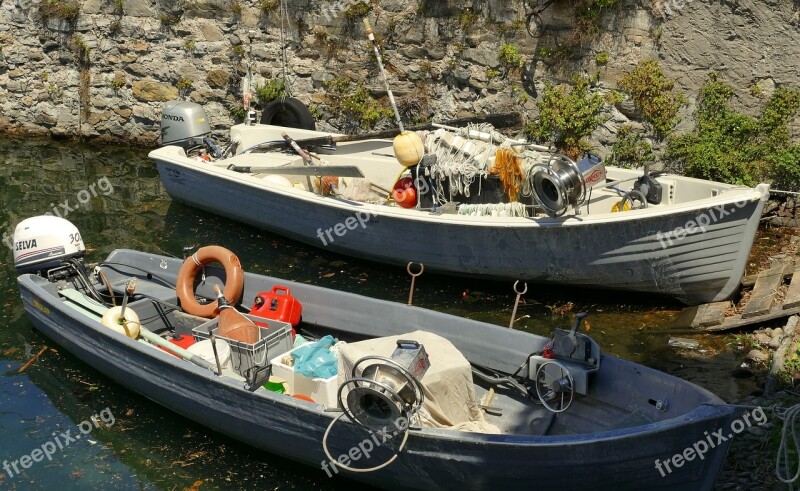 Fishing Boats Port Anchorage Maritime Lake