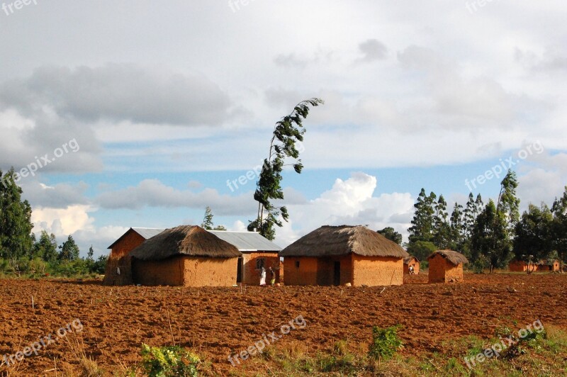 Africa Tanzania Village Huts Free Photos