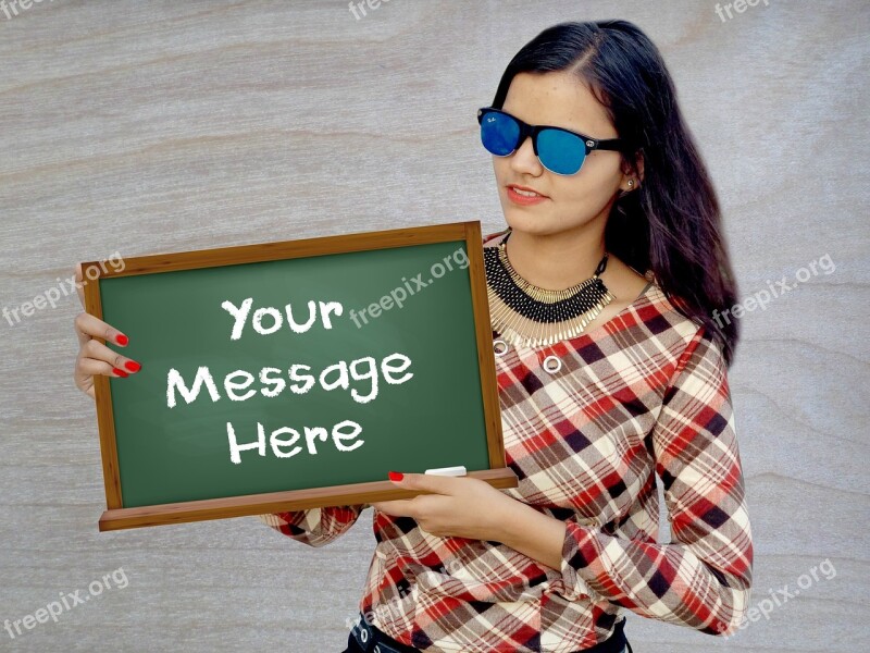 Fiverr Girl Holding Sign Sign Sign Image Fan Sign