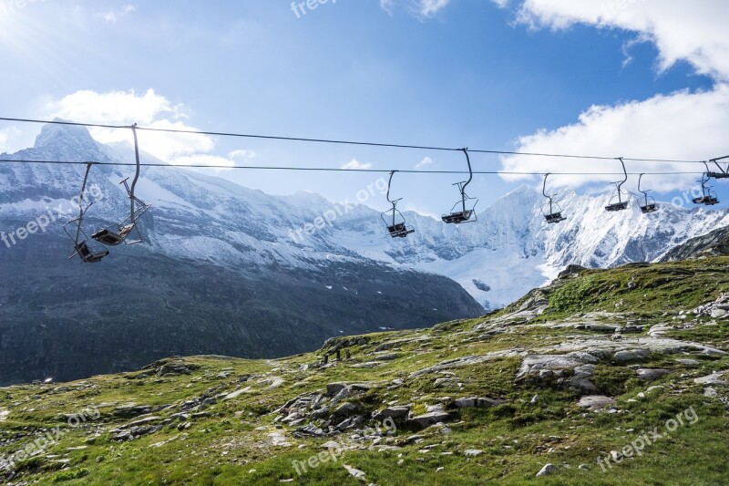 Mountain Glacier Alps Ski Lift Free Photos