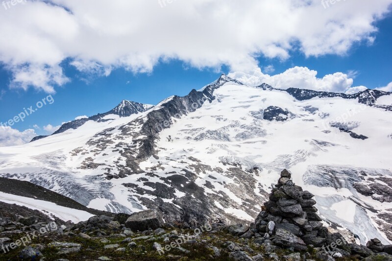 Mountain Austria Alps Snow Mountains