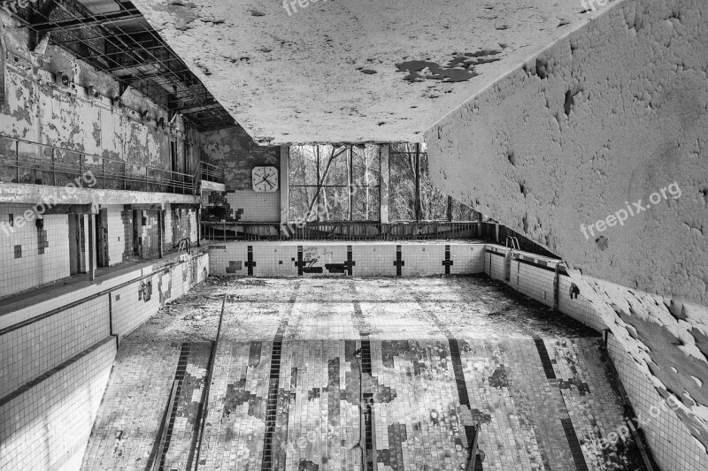 Chernobyl Pripyat Pool Swimming Pool Abandoned