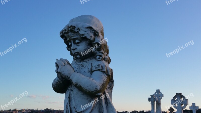 Prayer Angel Waverley Cemetery Graveyard Religious