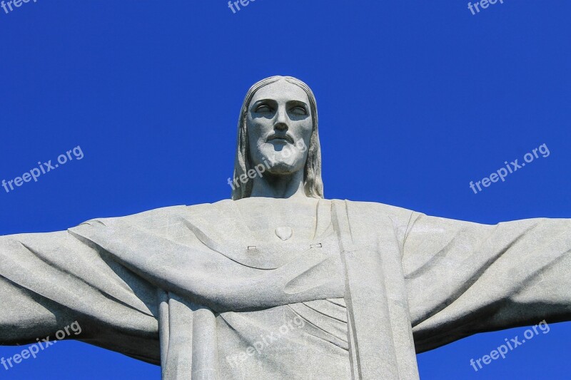 Christ Christ The Redeemer Brazil Rio De Janeiro Vacation Sky