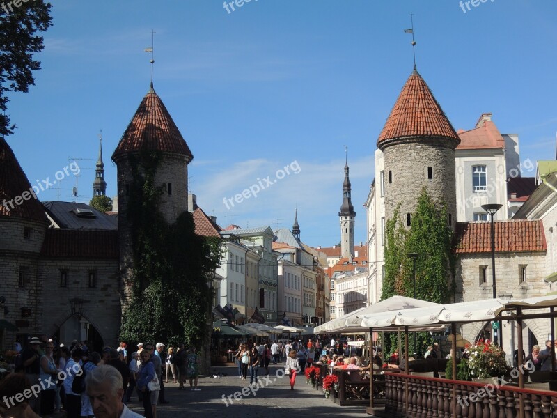 Tallinn Towers Estonia Historic Center Baltic States