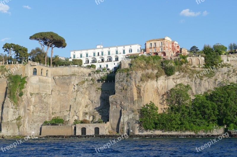 Sorrento Italy Mediterranean Tourism Cliff